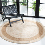 Safavieh Natural Fiber 889 Flat Weave Jute and Cotton with Latex Contemporary Rug NF889A-8