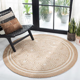 Safavieh Natural Fiber 889 Flat Weave Jute and Cotton with Latex Contemporary Rug NF889A-8