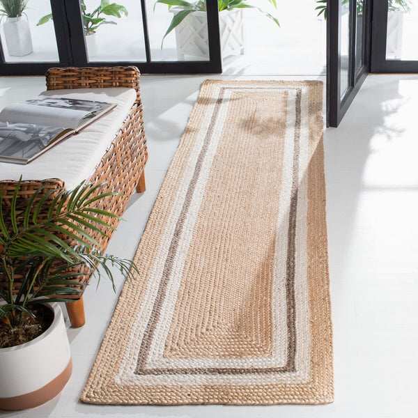 Safavieh Natural Fiber 890 Flat Weave Jute and Cotton with Latex Contemporary Rug NF890A-8