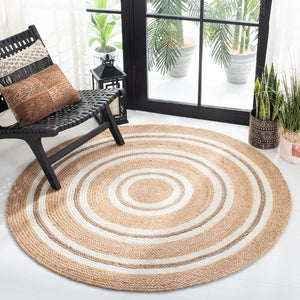 Safavieh Natural Fiber 890 Flat Weave Jute and Cotton with Latex Contemporary Rug NF890A-8