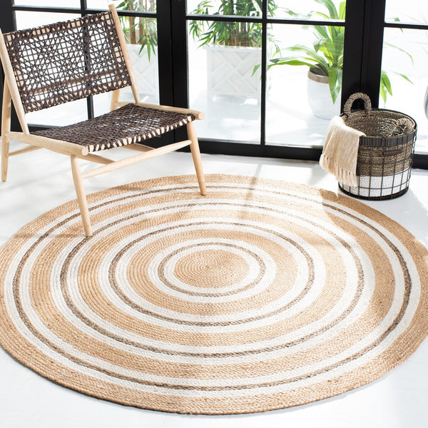Safavieh Natural Fiber 890 Flat Weave Jute and Cotton with Latex Contemporary Rug NF890A-8