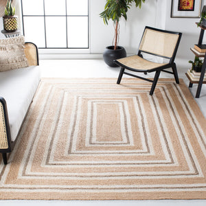 Safavieh Natural Fiber 890 Flat Weave Jute and Cotton with Latex Contemporary Rug NF890A-8