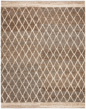 Natural Fiber 951 Natural Fiber Hand Loomed 80% Jute, 20% Cotton Rug Natural / Grey