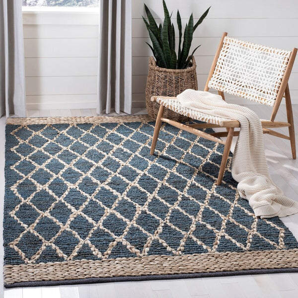 Safavieh Natural Fiber 951 Hand Loomed 80% Jute and 20% Cotton Rug NF951M-9