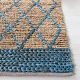 Natural Fiber 951 Hand Loomed 80% Jute, 20% Cotton Natural Fiber Rug Natural / Navy 80% Jute, 20% Cotton NF951N-9