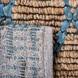 Natural Fiber 951 Hand Loomed 80% Jute, 20% Cotton Natural Fiber Rug Natural / Navy 80% Jute, 20% Cotton NF951N-9