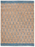 Natural Fiber 951 Hand Loomed 80% Jute, 20% Cotton Natural Fiber Rug Natural / Navy 80% Jute, 20% Cotton NF951N-9