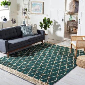 Natural Fiber Hand Loomed Jute and Cotton Rug - Eco-Friendly, Durable, and Stylish Addition for Home
