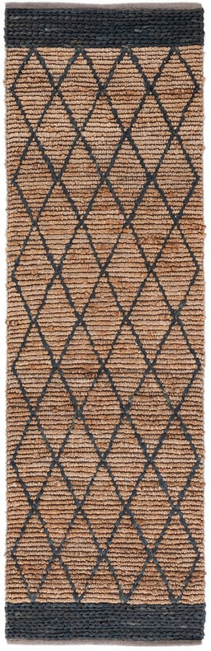 Natural Fiber 951 Hand Loomed 80% Jute, 20% Cotton Natural Fiber Rug Natural / Black 80% Jute, 20% Cotton NF951Z-9