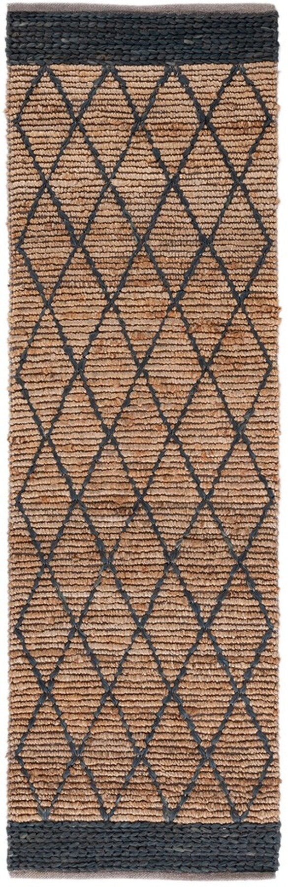 Natural Fiber 951 Hand Loomed 80% Jute, 20% Cotton Natural Fiber Rug Natural / Black 80% Jute, 20% Cotton NF951Z-9