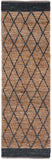 Natural Fiber 951 Hand Loomed 80% Jute, 20% Cotton Natural Fiber Rug Natural / Black 80% Jute, 20% Cotton NF951Z-9