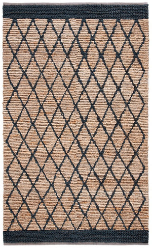 Natural Fiber 951 Hand Loomed 80% Jute, 20% Cotton Natural Fiber Rug Natural / Black 80% Jute, 20% Cotton NF951Z-9