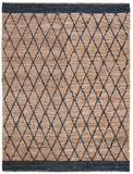 Natural Fiber 951 Hand Loomed 80% Jute, 20% Cotton Natural Fiber Rug Natural / Black 80% Jute, 20% Cotton NF951Z-9