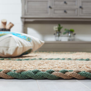 Safavieh Natural Fiber 260 Contemporary Hand Loomed 90% Jute, 10% Cotton Rug NFB260Y-7OV