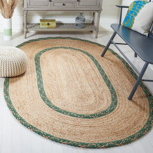 Safavieh Natural Fiber 260 Contemporary Hand Loomed 90% Jute, 10% Cotton Rug NFB260Y-7OV
