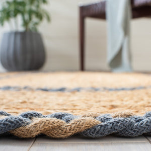 Safavieh Natural Fiber 260 Contemporary Hand Loomed 90% Jute, 10% Cotton Rug NFB260F-7OV