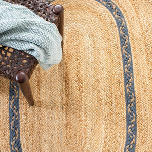 Safavieh Natural Fiber 260 Contemporary Hand Loomed 90% Jute, 10% Cotton Rug NFB260F-7OV