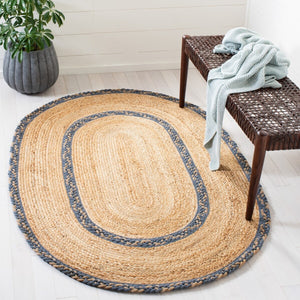 Safavieh Natural Fiber 260 Contemporary Hand Loomed 90% Jute, 10% Cotton Rug NFB260F-7OV