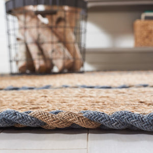 Safavieh Natural Fiber 260 Contemporary Hand Loomed 90% Jute, 10% Cotton Rug NFB260F-7OV