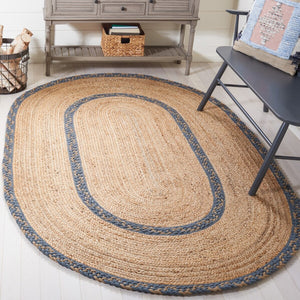 Safavieh Natural Fiber 260 Contemporary Hand Loomed 90% Jute, 10% Cotton Rug NFB260F-7OV