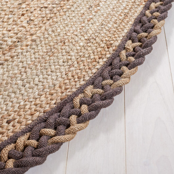 Safavieh Natural Fiber 260 Contemporary Hand Loomed 90% Jute, 10% Cotton Rug NFB260T-7OV