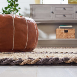 Safavieh Natural Fiber 260 Contemporary Hand Loomed 90% Jute, 10% Cotton Rug NFB260T-7OV