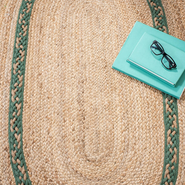 Safavieh Natural Fiber 260 Contemporary Hand Loomed 90% Jute, 10% Cotton Rug NFB260Y-7OV