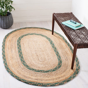 Safavieh Natural Fiber 260 Contemporary Hand Loomed 90% Jute, 10% Cotton Rug NFB260Y-7OV