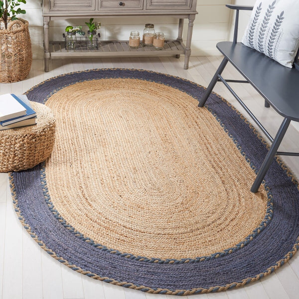 Safavieh Natural Fiber 261 Contemporary Hand Loomed 95% Jute, 5% Cotton Rug NFB261F-7OV