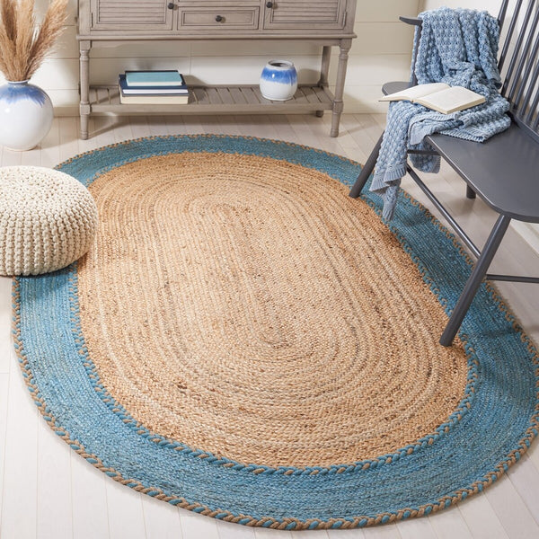 Safavieh Natural Fiber 261 Contemporary Hand Loomed 95% Jute, 5% Cotton Rug NFB261M-7OV