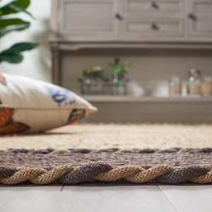 Safavieh Natural Fiber 261 Contemporary Hand Loomed 95% Jute, 5% Cotton Rug NFB261T-7OV