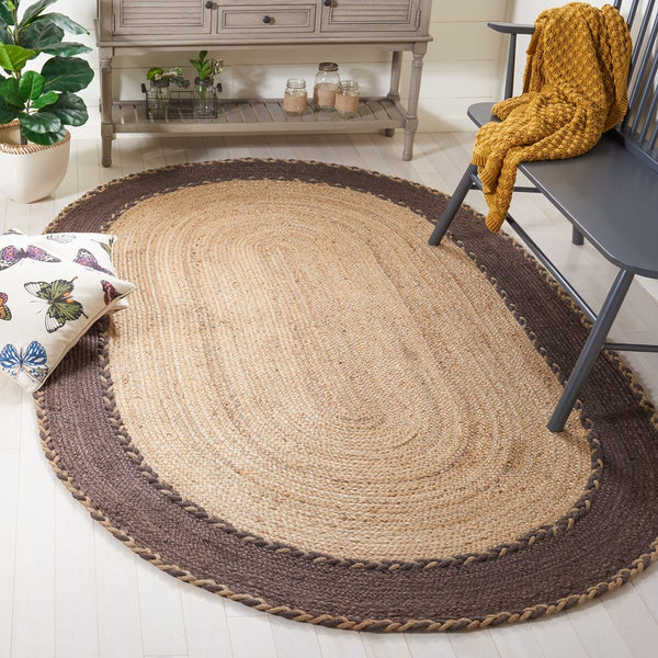 Safavieh Natural Fiber 261 Contemporary Hand Loomed 95% Jute, 5% Cotton Rug NFB261T-7OV