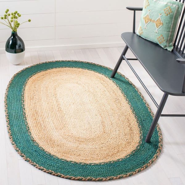 Safavieh Natural Fiber 261 Contemporary Hand Loomed 95% Jute, 5% Cotton Rug NFB261Y-7OV