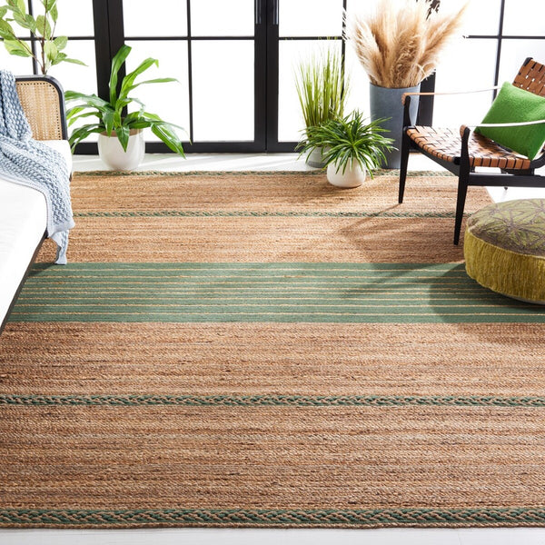 Safavieh Natural Fiber 262 Contemporary Hand Loomed 70% Jute, 30% Cotton Rug NFB262Y-8