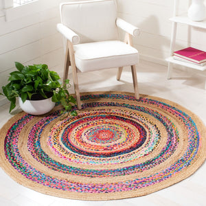 Safavieh Natural Fiber 301 Flat Weave Chindi and Jute Contemporary Rug NFB301U-8R