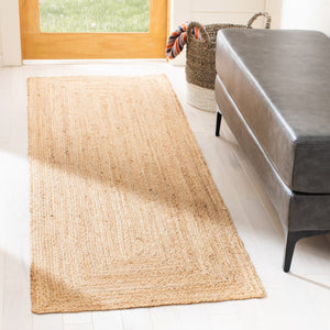 Natural Fiber 304 Contemporary Power Loomed 100% Jute Pile Rug Natural