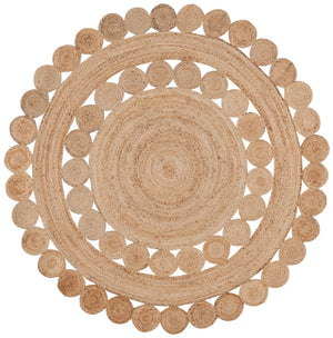 Natural Fiber 308 Contemporary Power Loomed 100% Jute Pile Rug Natural