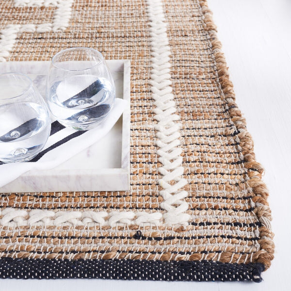 Safavieh Natural Fiber 375 Flat weave 60% Jute 20% Wool/20% Cotton Rug NFB375A-8