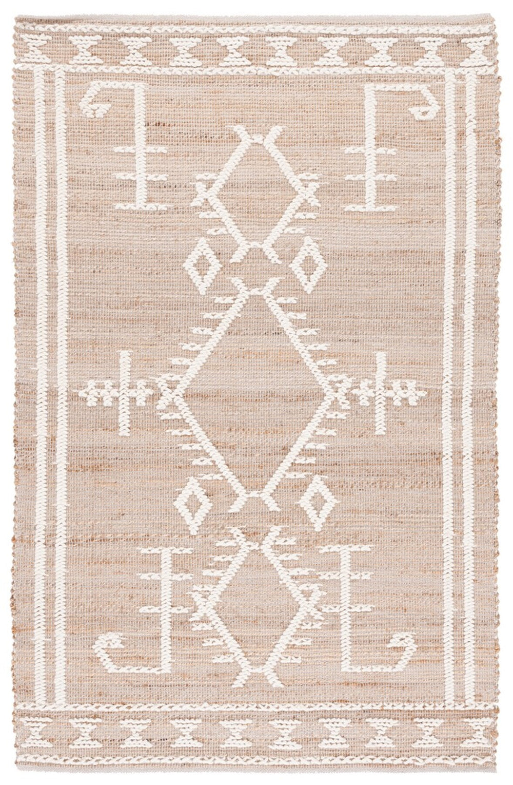Safavieh Natural Fiber 377 Flat weave 60% Jute 20% Wool/20% Cotton Rug NFB377A-8