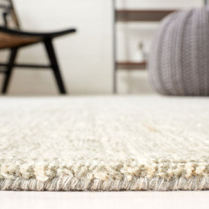 Safavieh Natural Fiber 801 Hand Loomed 80% Jute, 20% Cotton Rug Grey / Sage 80% Jute, 20% Cotton NFB801F-8