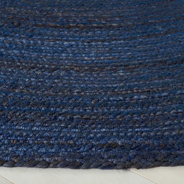 Natural Fiber Hand Woven 100% Jute 0 Rug Navy / Blue 100% JUTE NFB901M-6R