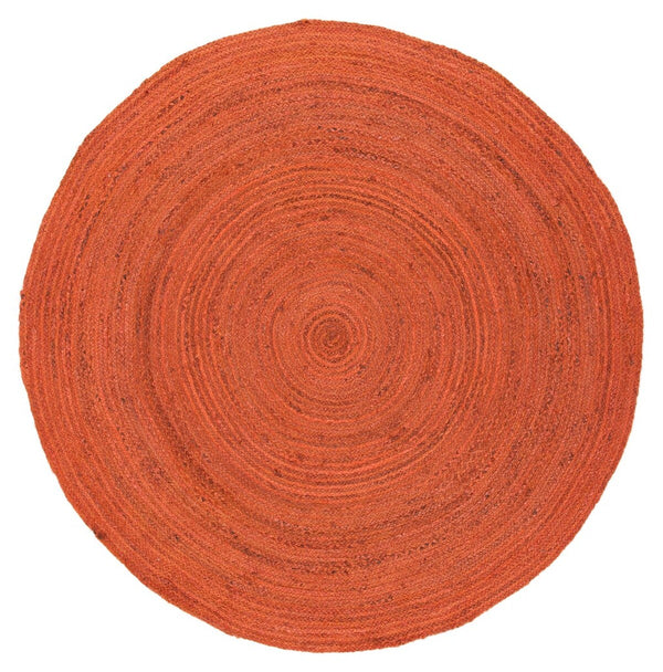 Natural Fiber Hand Woven 100% Jute 0 Rug Rust 100% JUTE NFB901P-6R