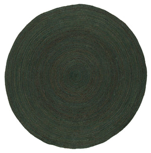 Natural Fiber Hand Woven 100% Jute 0 Rug Dark Green 100% JUTE NFB901Y-6R