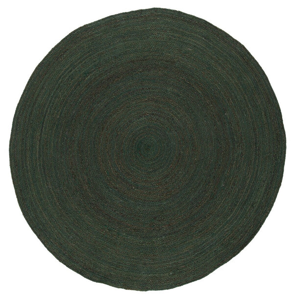 Natural Fiber Hand Woven 100% Jute 0 Rug Dark Green 100% JUTE NFB901Y-6R