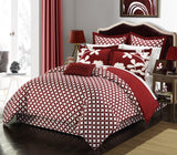 IRIS RED QUEEN 7PC COMFORTER SET