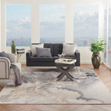 Nourison Maxell MAE08 Modern Machine Made Power-loomed Indoor only Area Rug Grey 9'3" x 12'9" 99446343512