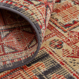 Nolan Distressed Polypropylene Power Loomed Rug - Vintage Kazak Design for Indoor/Outdoor Spaces