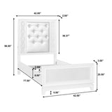 Samuel Lawrence Furniture Starlight Twin Upholstered Panel Youth Bed with LED Lights S808-YBR-K1-SAMUEL-LAWRENCE S808-YBR-K1-SAMUEL-LAWRENCE