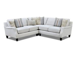 Fusion 7002 Transitional Sectional 7002 21L, 15, 21R Charlotte Parchment Sectional