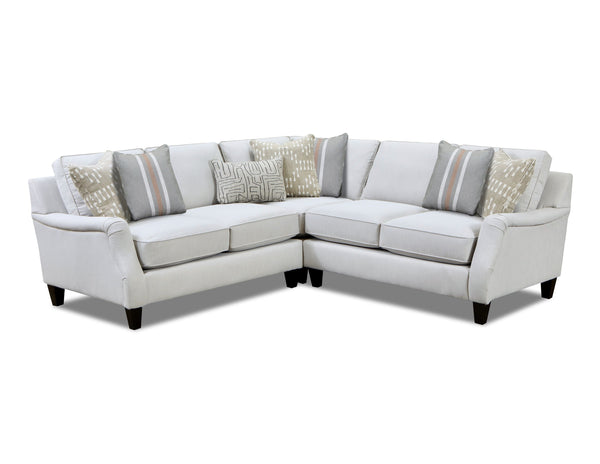 Fusion 7002 Transitional Sectional 7002 21L, 15, 21R Charlotte Parchment Sectional